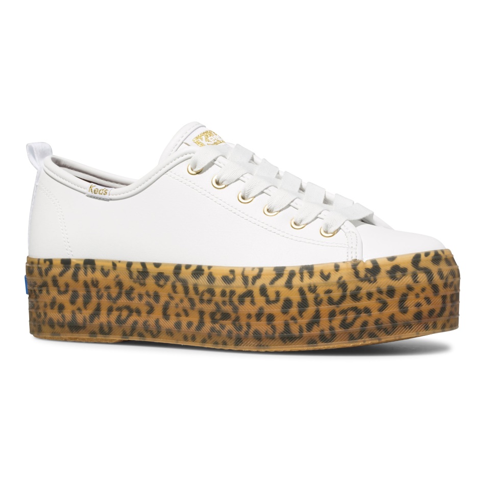 Keds Women's Triple Up Leather Foxing White